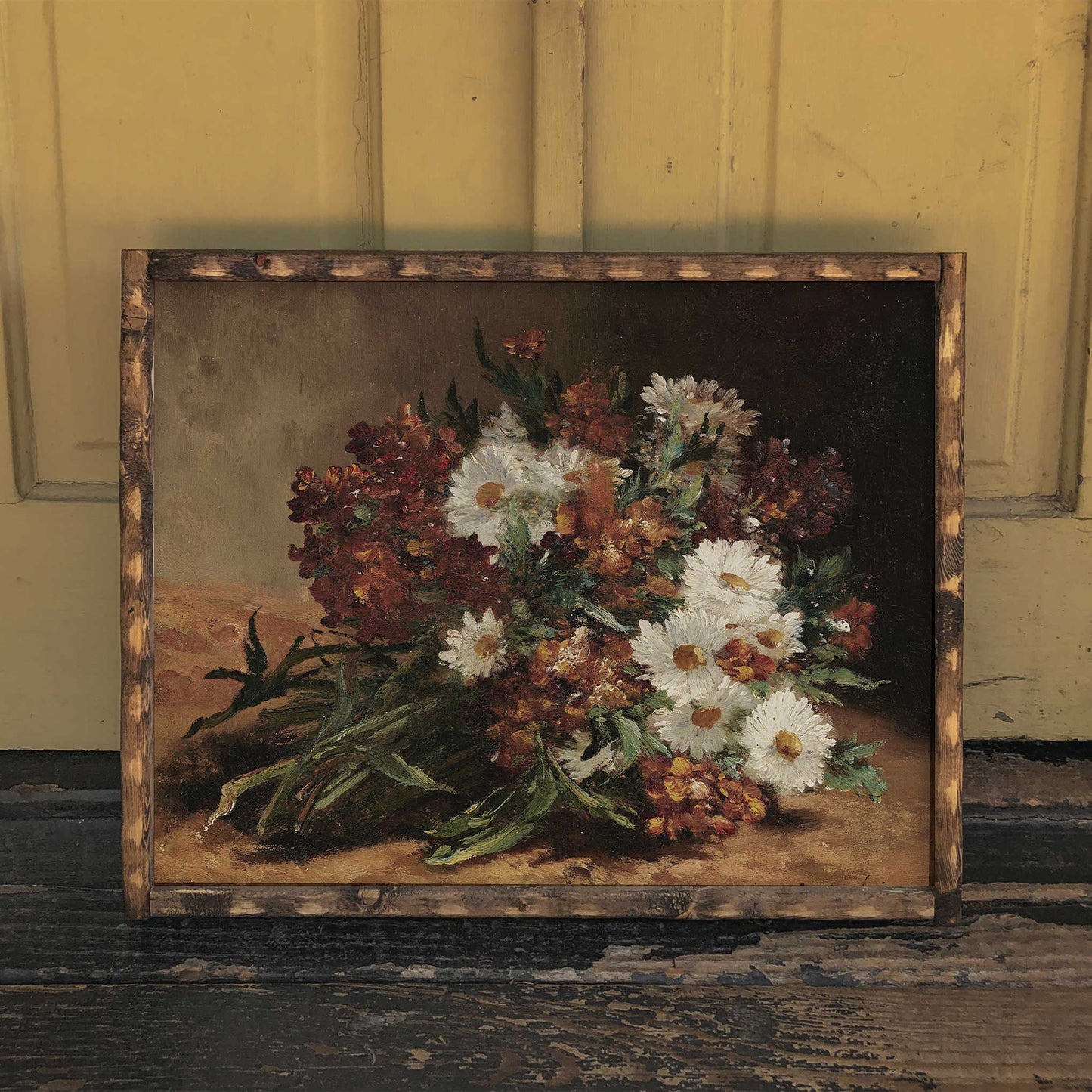 Autumn Flowers Vintage Painting