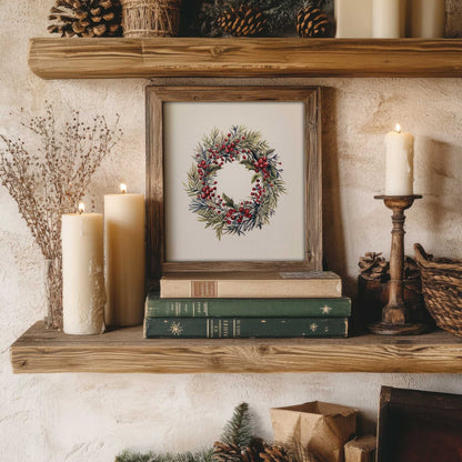 Christmas Wreath Print