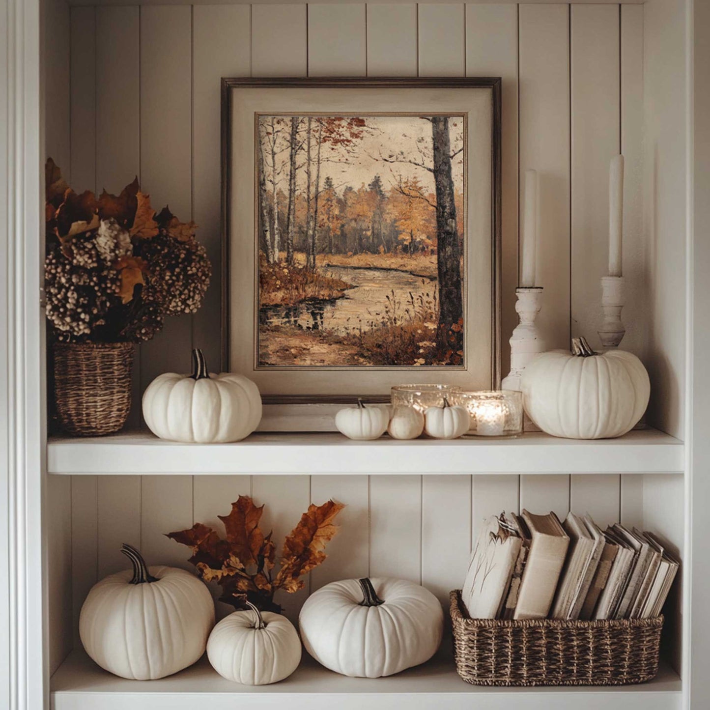 the print is perfect for cottage fall decor