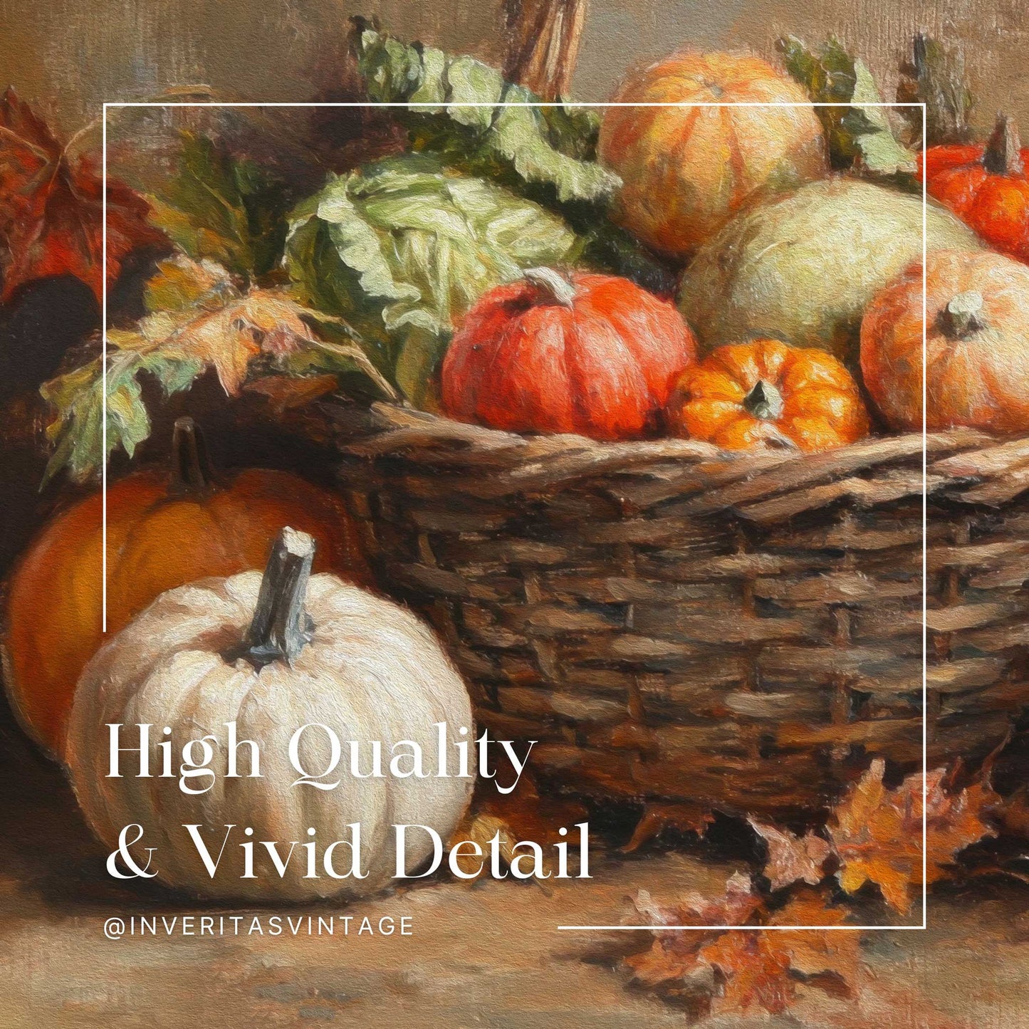 the thanksgiving print is high quality and has vivid detail