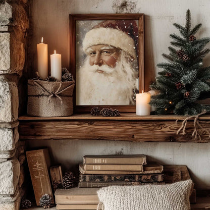 Muted Santa Portrait Print