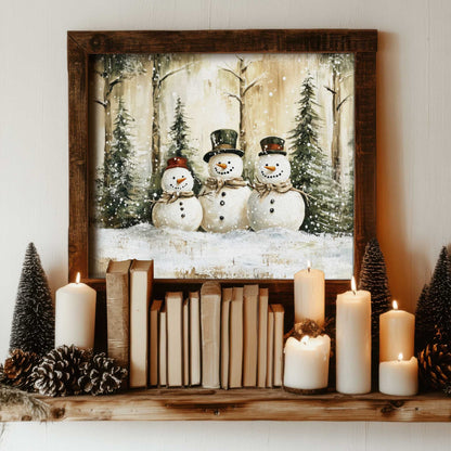 Snowman Family Print