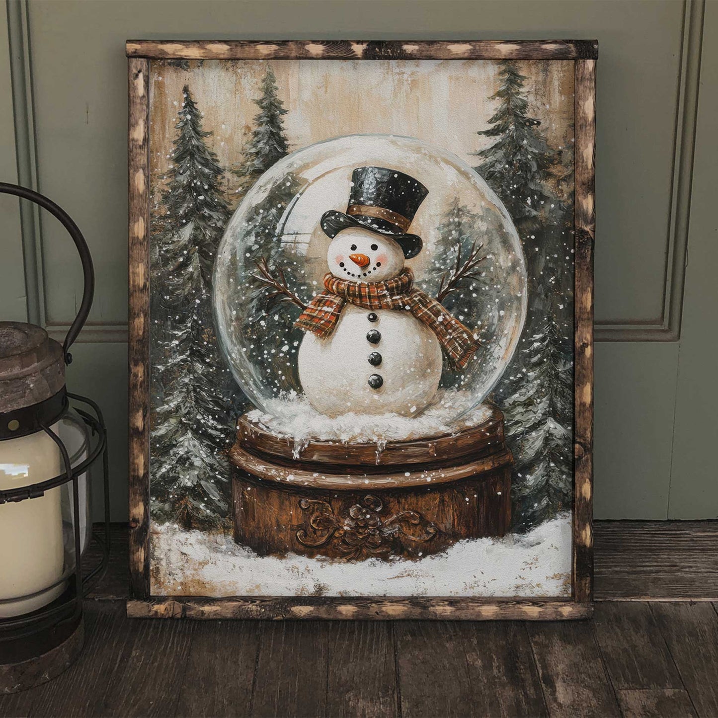 Rustic Snowman Print